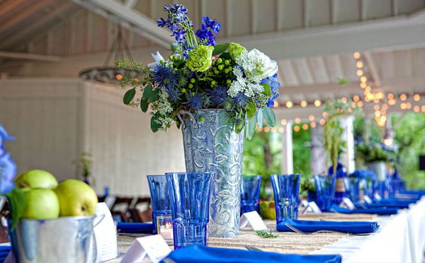 Blauwe-decoratie-bruiloft